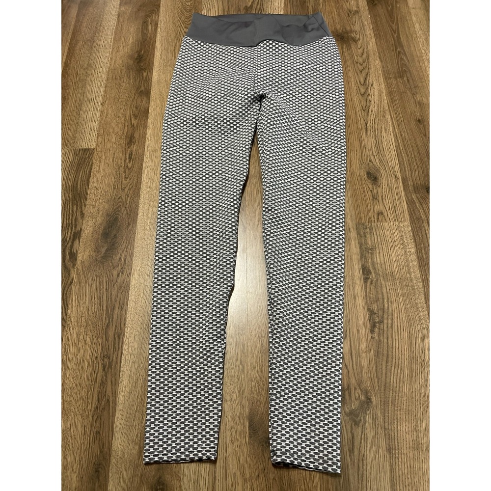 Viki Body Pants, Women's Size Large, White Gray, Leggings, Pull On